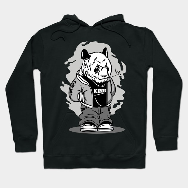 HUP HOP PANDA CARTOON Hoodie by beanbeardy